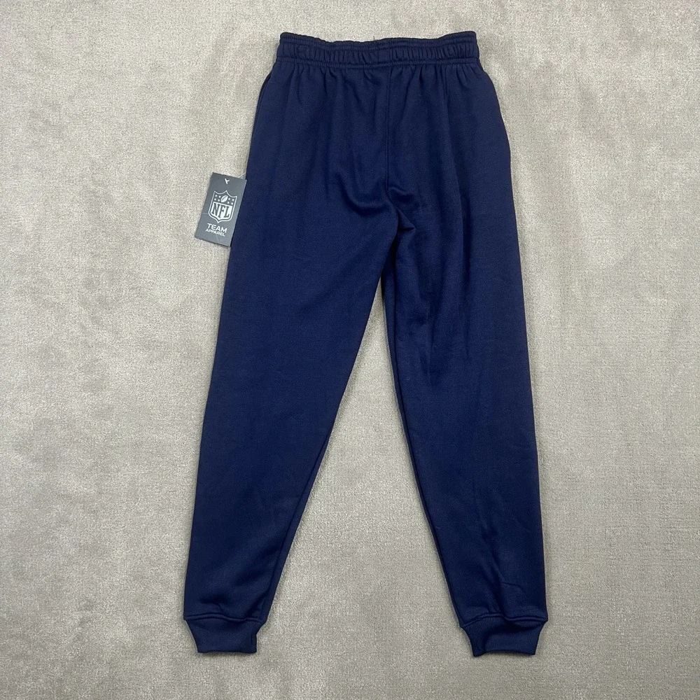 NFL Team Apparel Boys Joggers Size 14-16 Navy Blue Fleece Sweatpants NWT